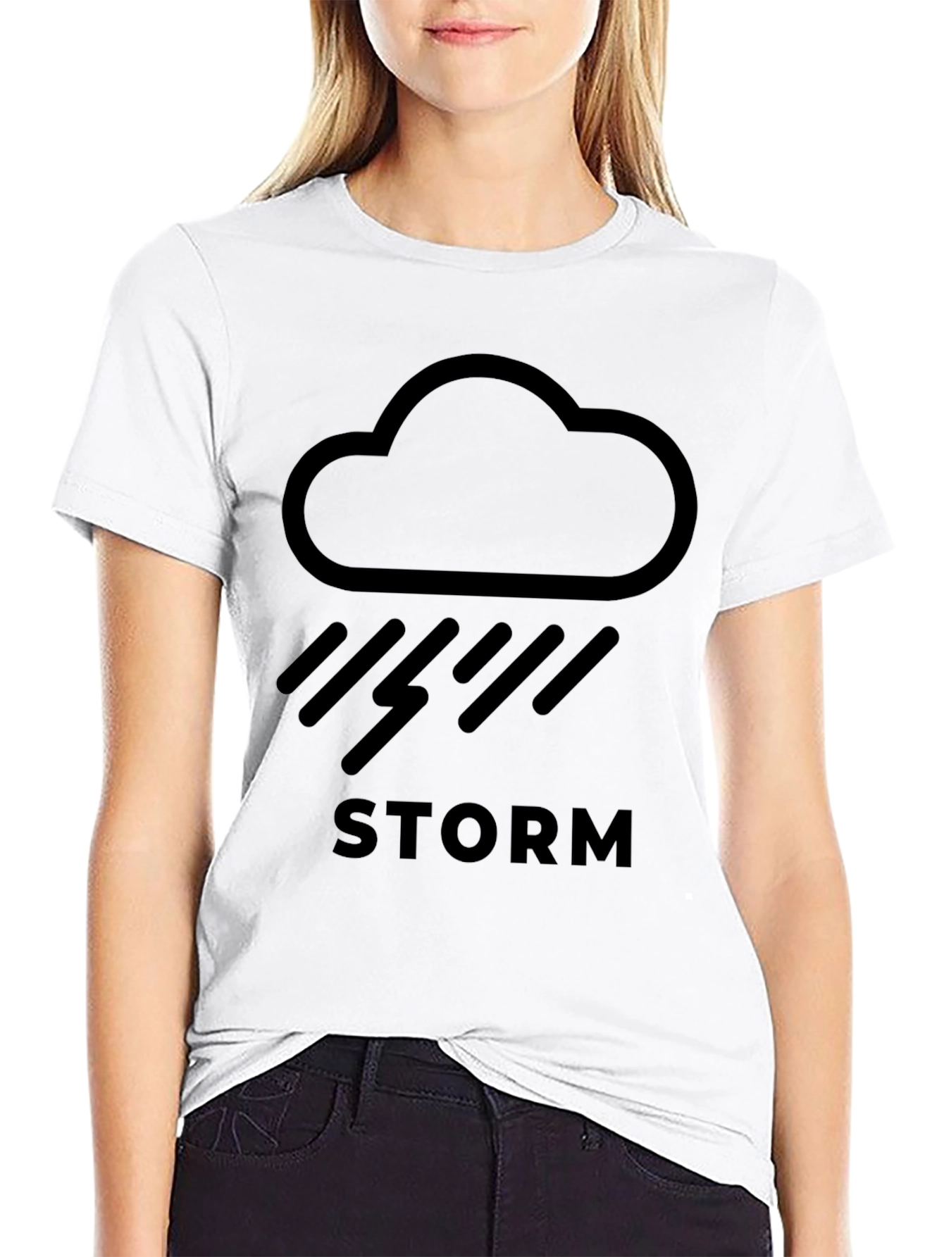 Camiseta Negra Tormenta - Diseño Moderno y Cómoda