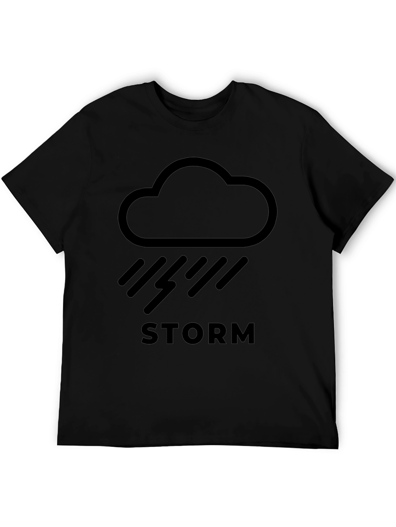 Camiseta Negra Tormenta - Diseño Moderno y Cómoda