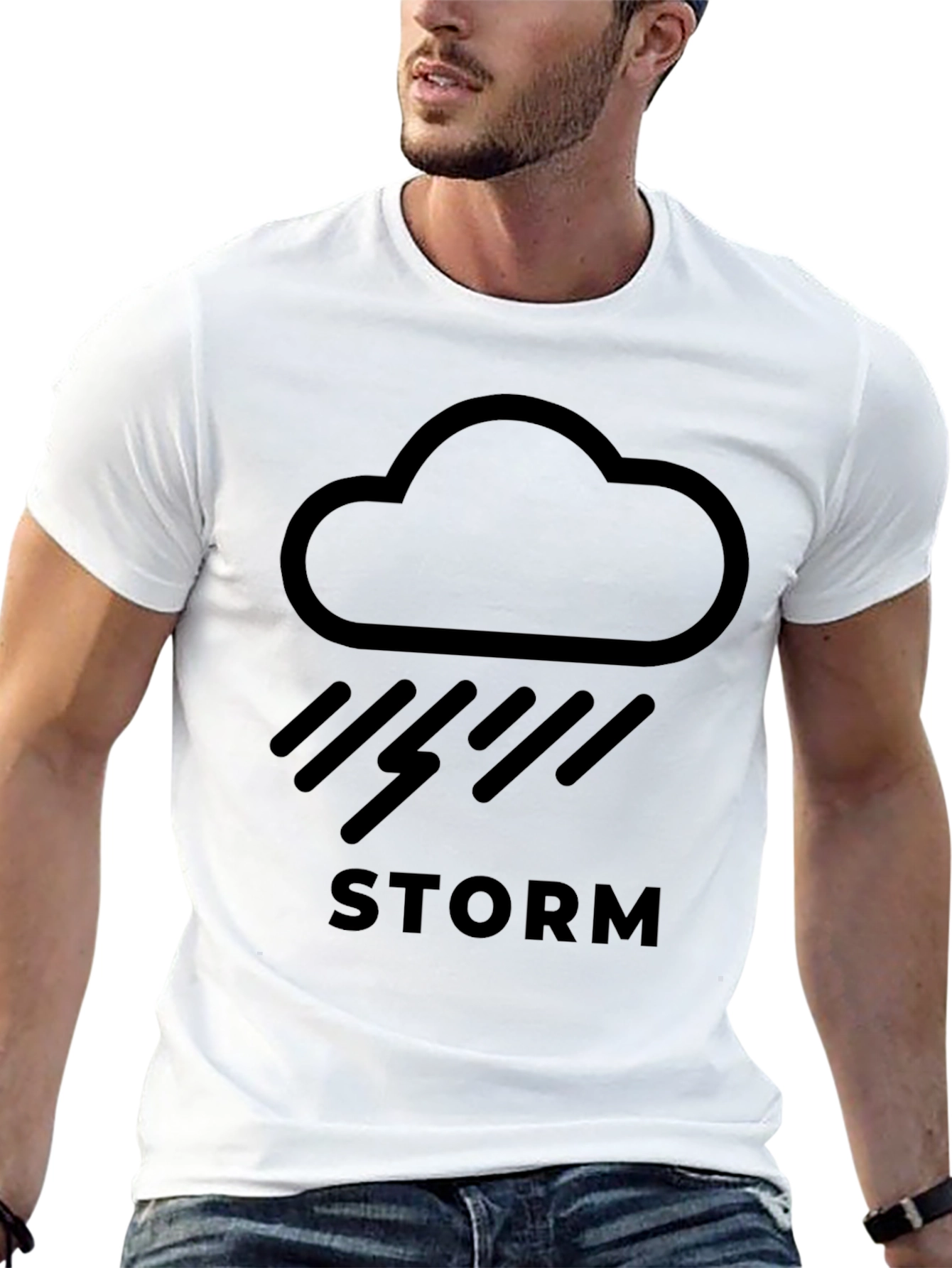 Camiseta Negra Tormenta - Diseño Moderno y Cómoda