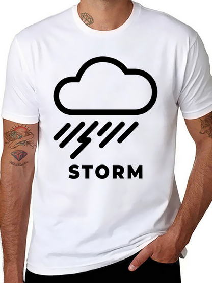 Camiseta Negra Tormenta - Diseño Moderno y Cómoda