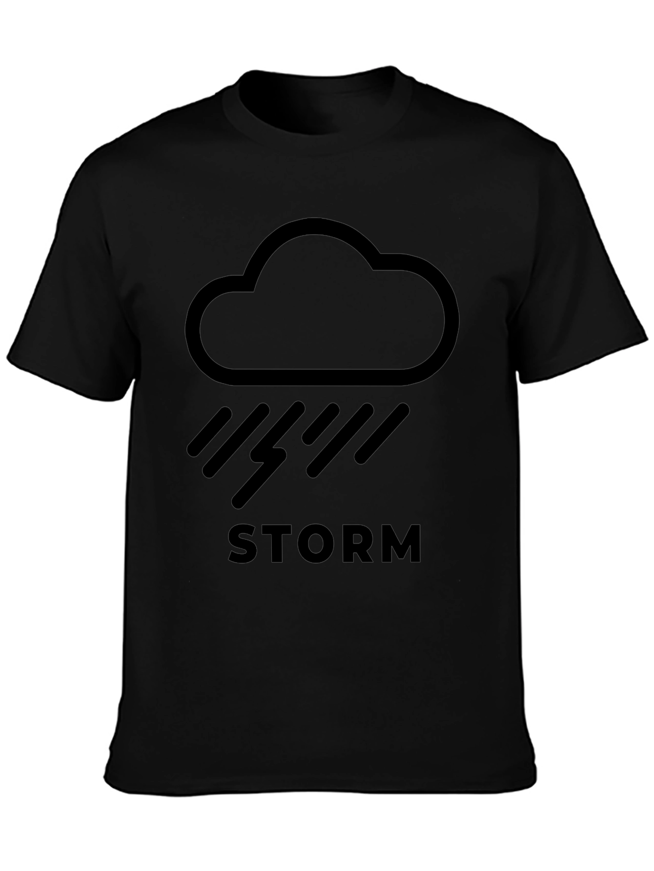 Camiseta Negra Tormenta - Diseño Moderno y Cómoda