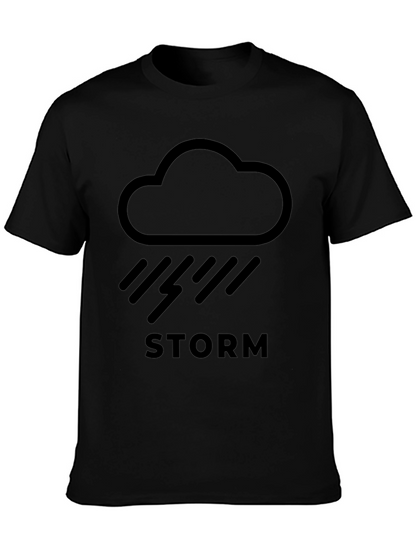 Camiseta Negra Tormenta - Diseño Moderno y Cómoda