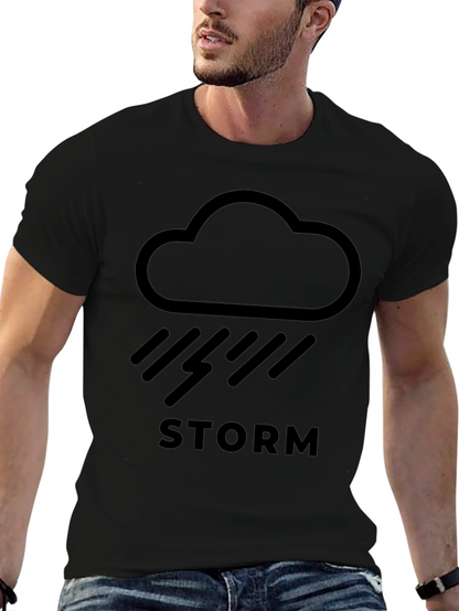 Camiseta Negra Tormenta - Diseño Moderno y Cómoda
