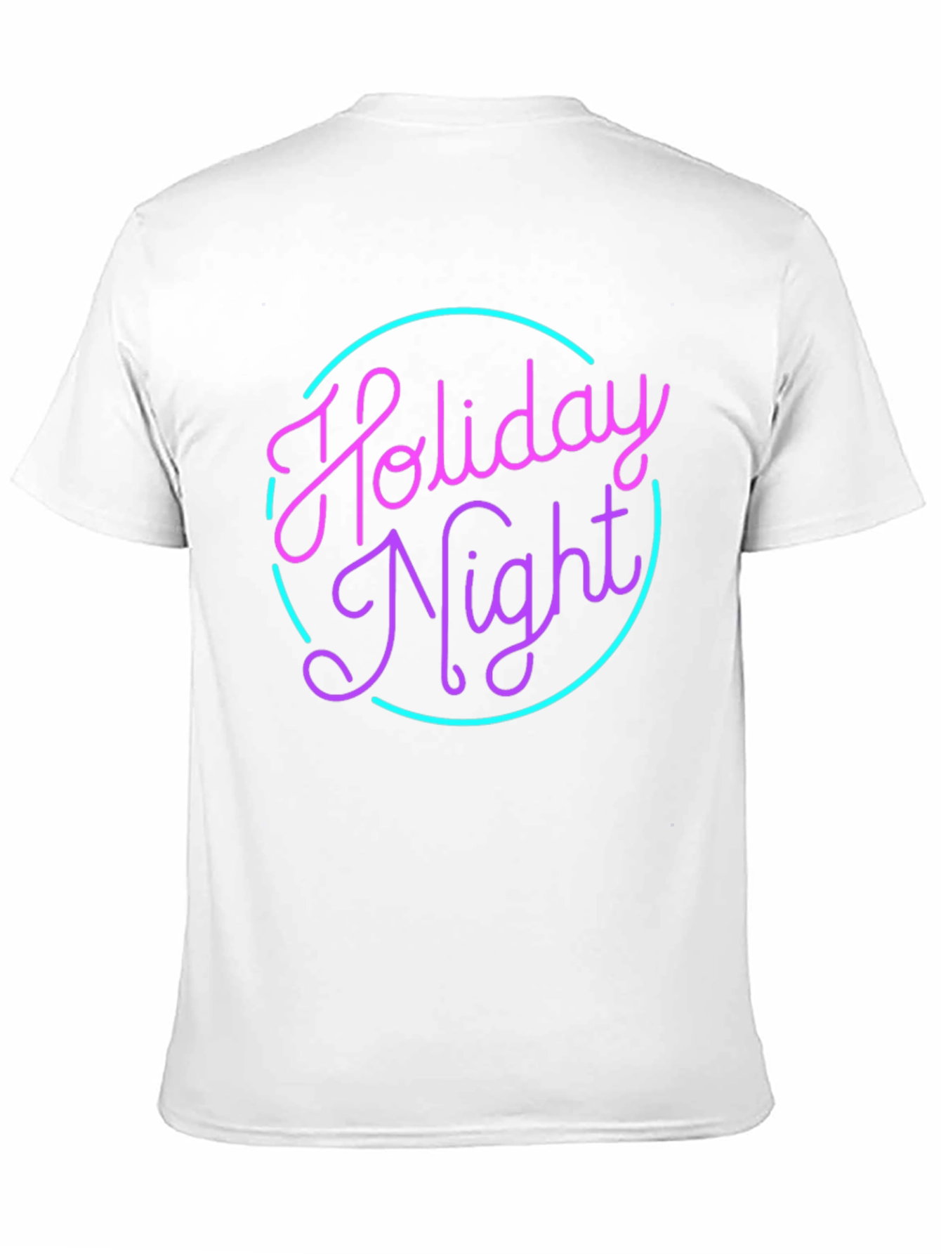 Camiseta Negra Holiday Night Neón