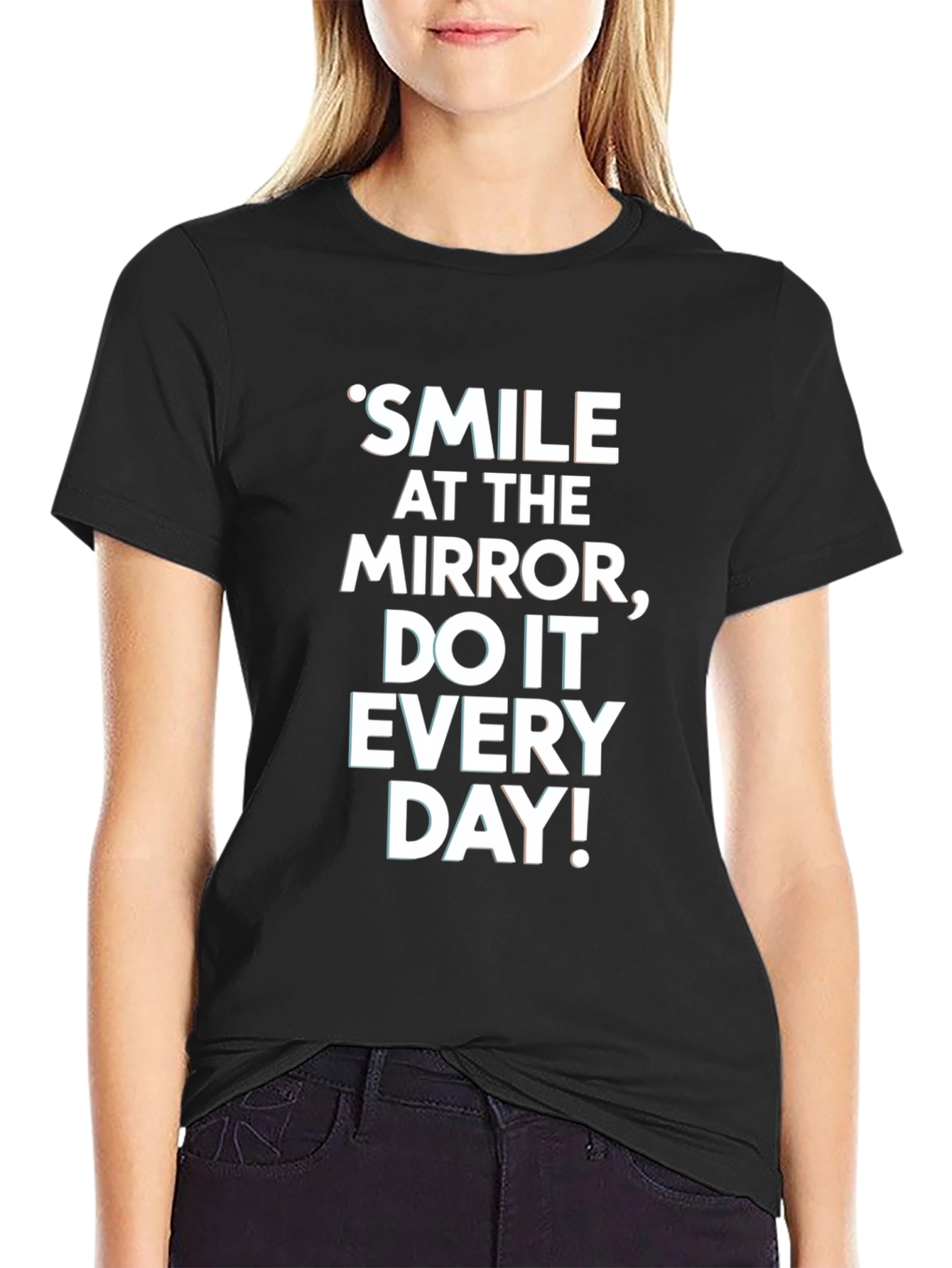 Camiseta Negra con Mensaje Motivacional