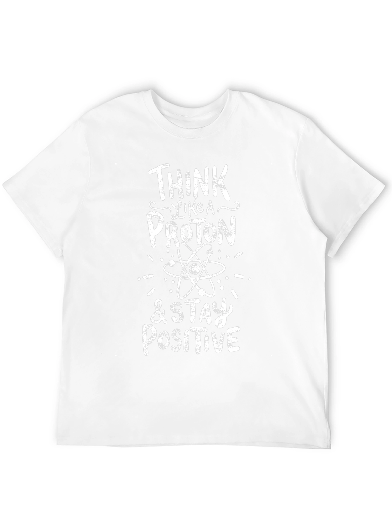 Camiseta Negra Algodón - Piensa como un Protón