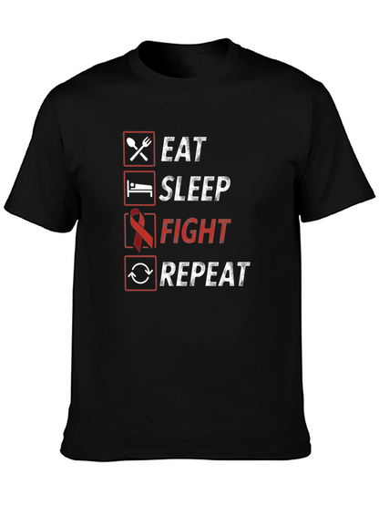 Camiseta Hombre: Come Duerme Lucha Repite