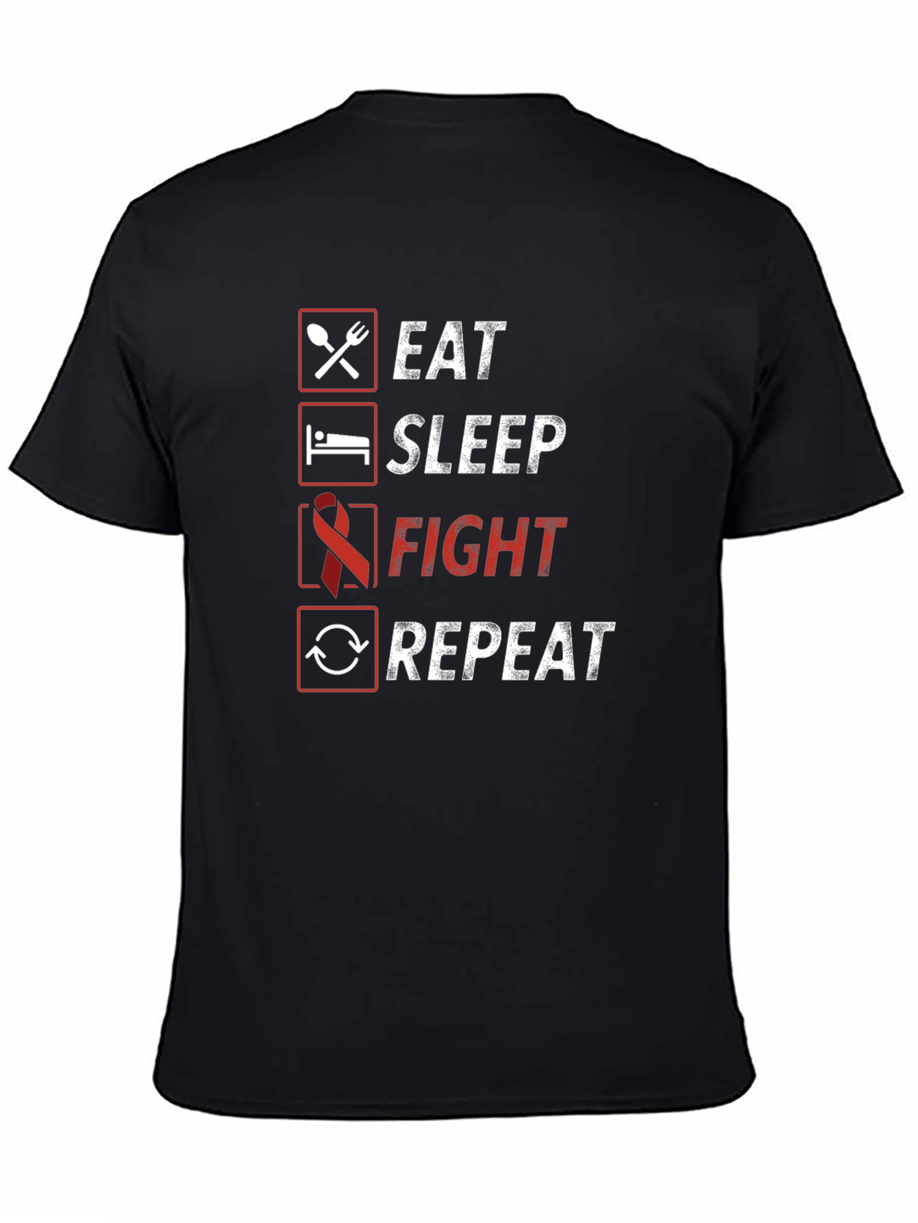 Camiseta Hombre: Come Duerme Lucha Repite