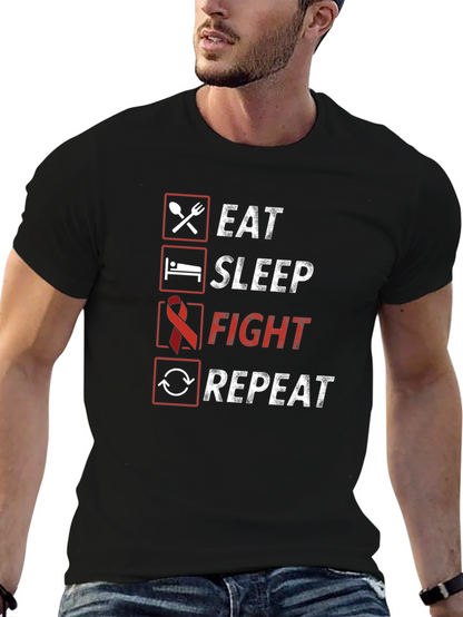 Camiseta Hombre: Come Duerme Lucha Repite