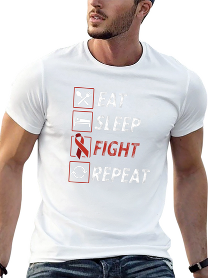 Camiseta Hombre: Come Duerme Lucha Repite