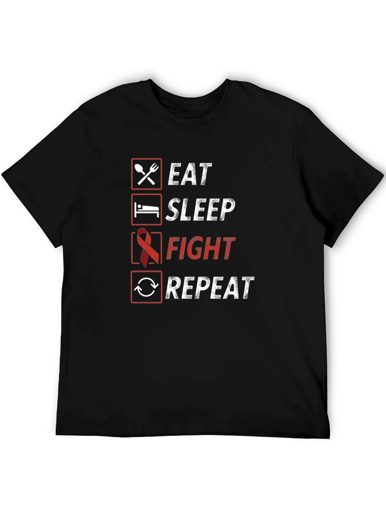 Camiseta Hombre: Come Duerme Lucha Repite