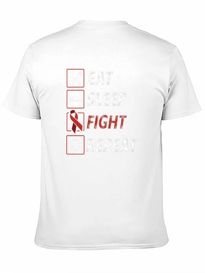 Camiseta Hombre: Come Duerme Lucha Repite