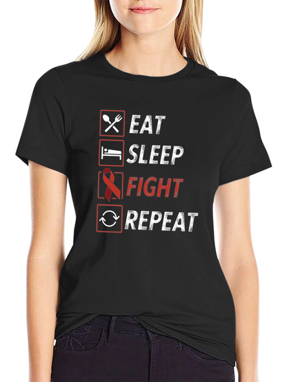 Camiseta Hombre: Come Duerme Lucha Repite