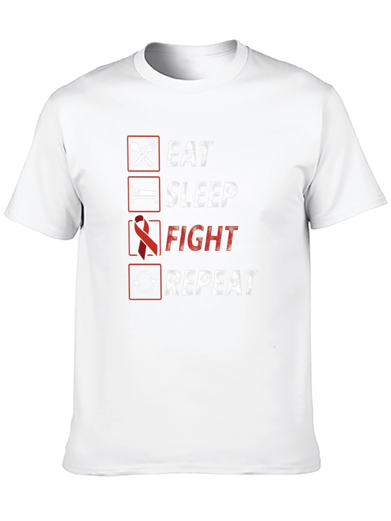 Camiseta Hombre: Come Duerme Lucha Repite