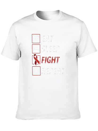Camiseta Hombre: Come Duerme Lucha Repite