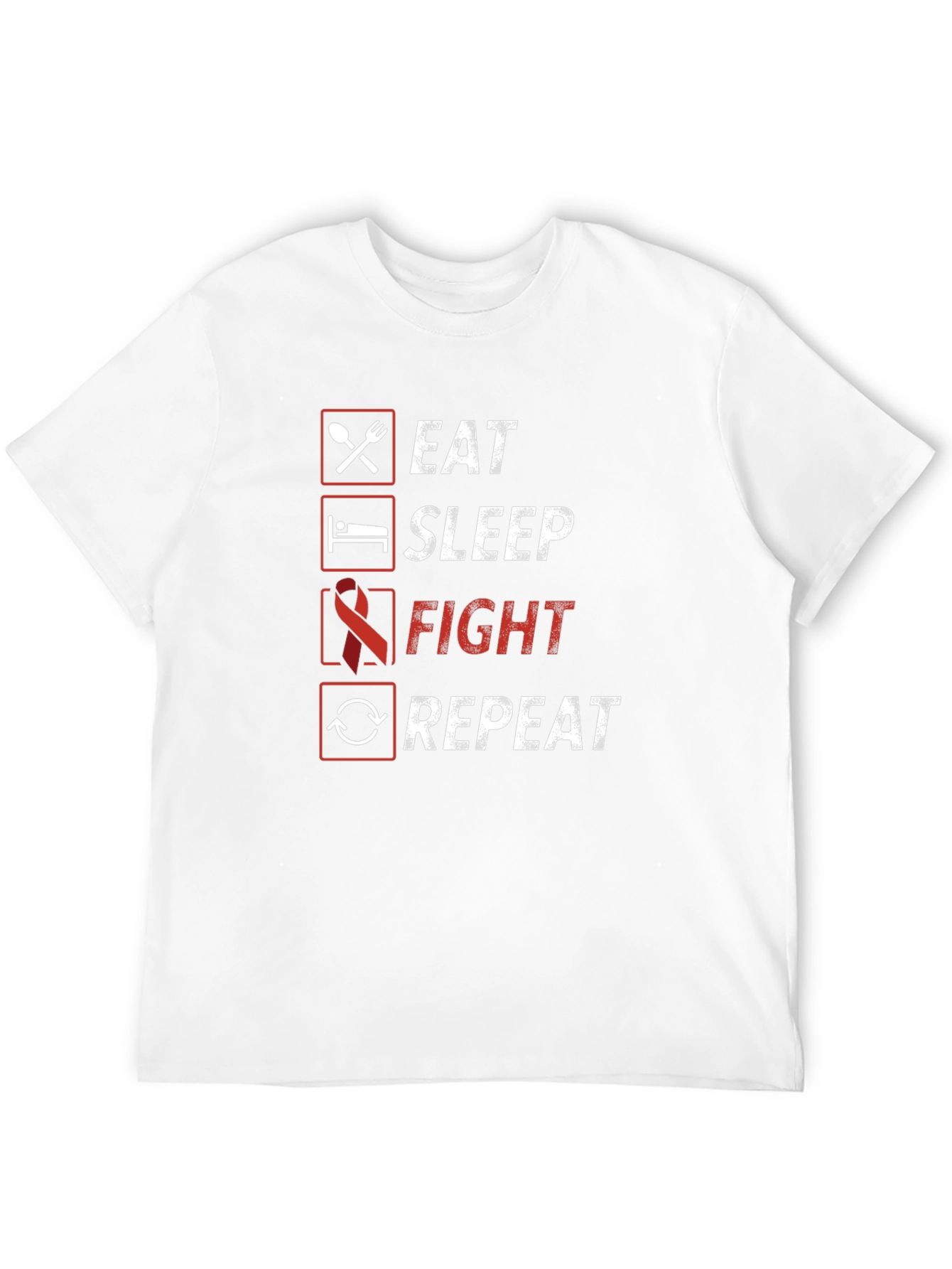 Camiseta Hombre: Come Duerme Lucha Repite