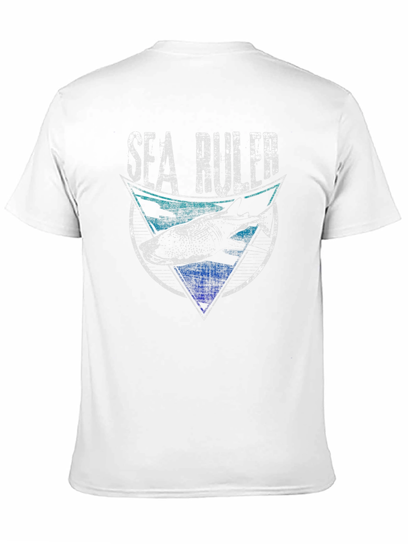 Camiseta Negra Sea Ruler Diseño Tiburón