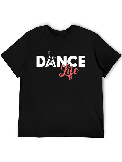 Camiseta Negra Dance Life Algodón Suave