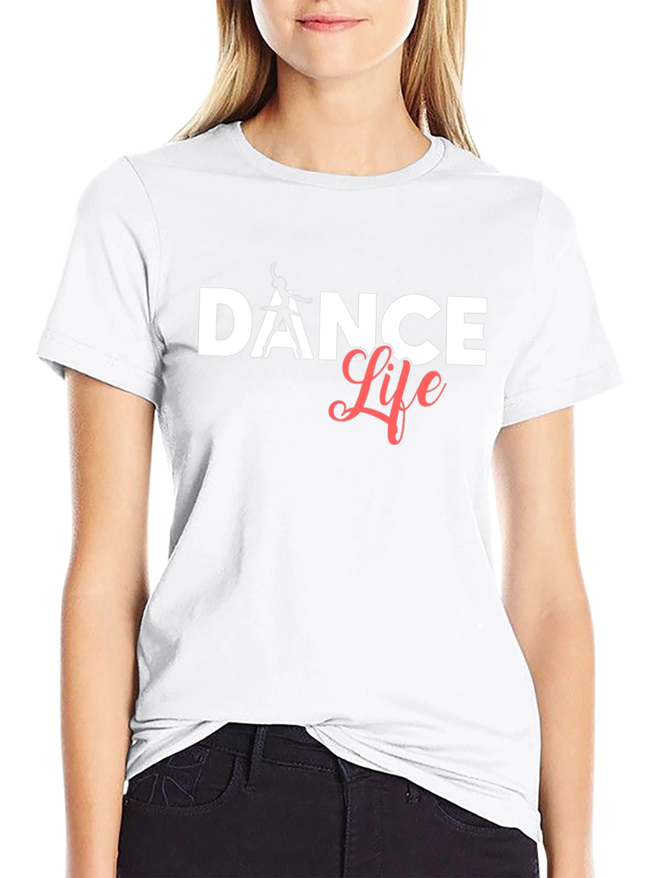 Camiseta Negra Dance Life Algodón Suave