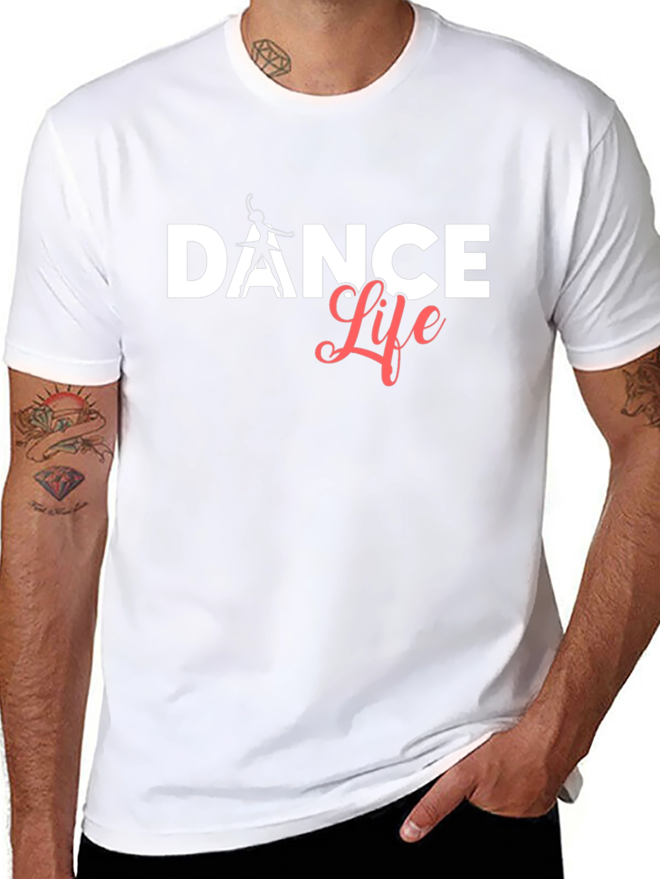 Camiseta Negra Dance Life Algodón Suave