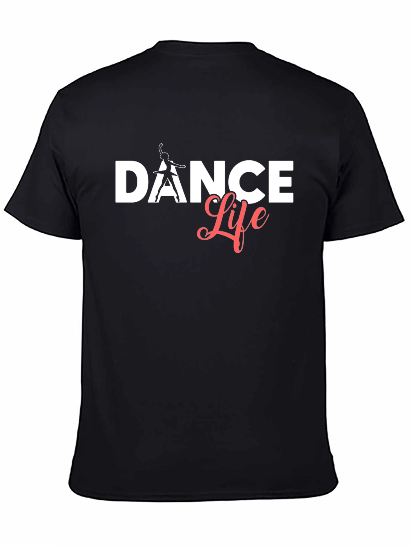 Camiseta Negra Dance Life Algodón Suave
