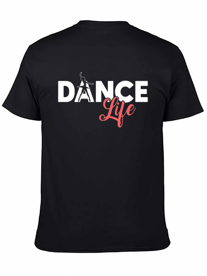 Camiseta Negra Dance Life Algodón Suave