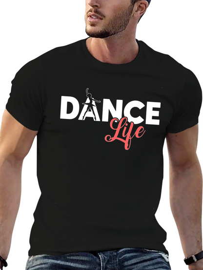 Camiseta Negra Dance Life Algodón Suave