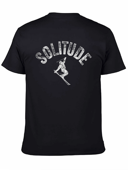 Camiseta Negra Solitude Ski con Diseño Único