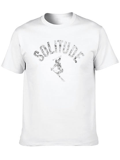 Camiseta Negra Solitude Ski con Diseño Único