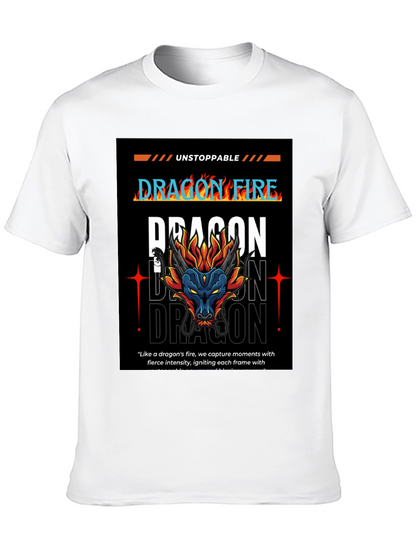Camiseta Negra Dragón de Fuego - Estilo Urbano