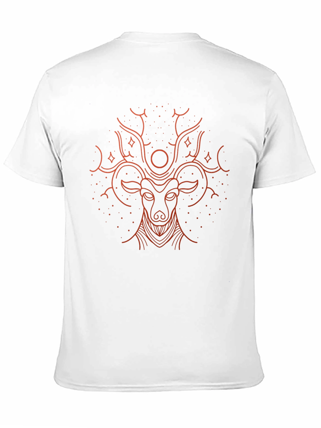 Camiseta Negra con Diseño de Ciervo Místico