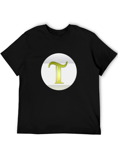 Camiseta Negra con Letra T Dorada