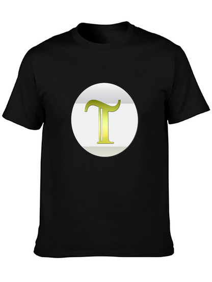 Camiseta Negra con Letra T Dorada