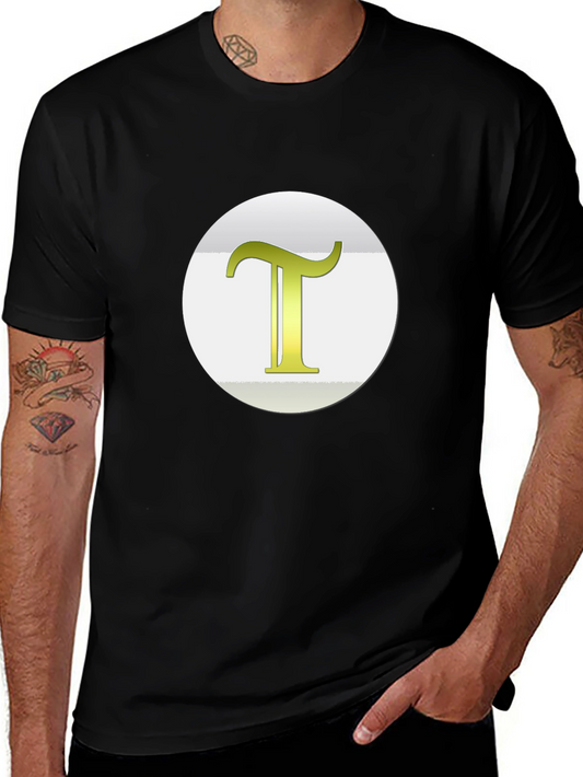 Camiseta Negra con Letra T Dorada