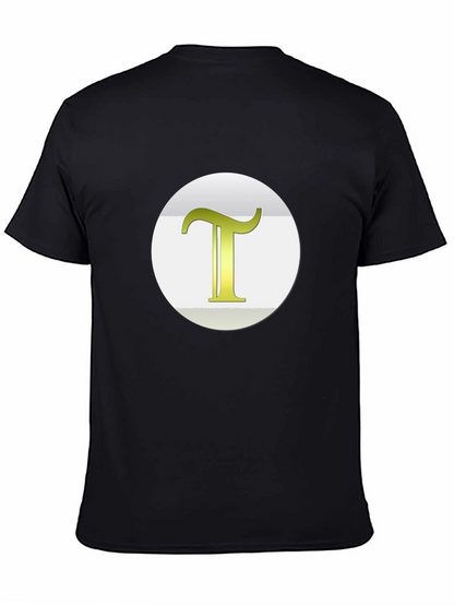 Camiseta Negra con Letra T Dorada