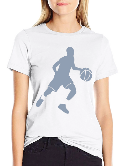 Camiseta Negra Hombre - Silueta Jugador Baloncesto