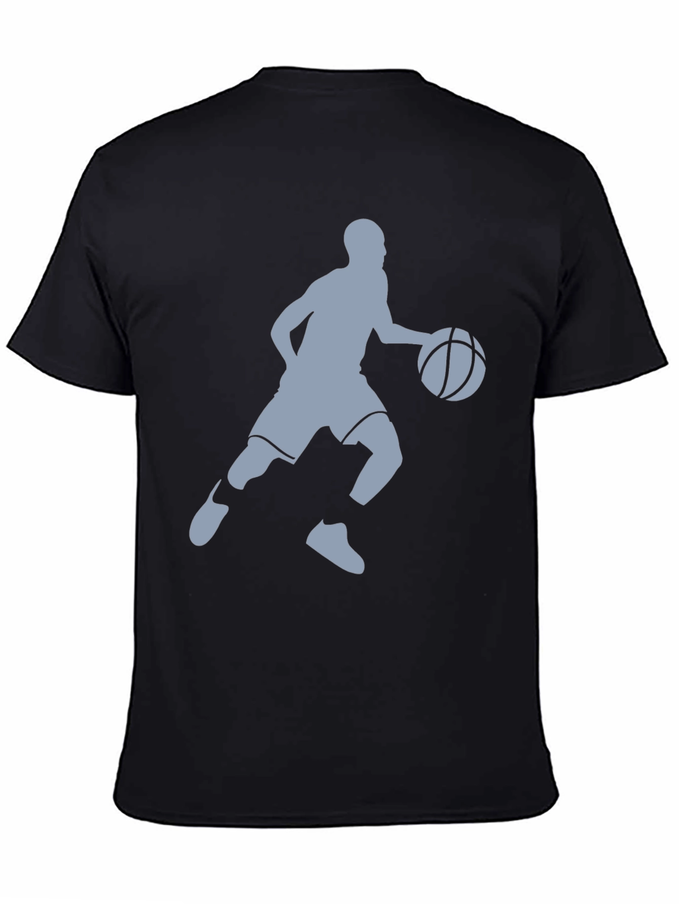 Camiseta Negra Hombre - Silueta Jugador Baloncesto