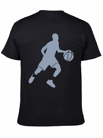 Camiseta Negra Hombre - Silueta Jugador Baloncesto