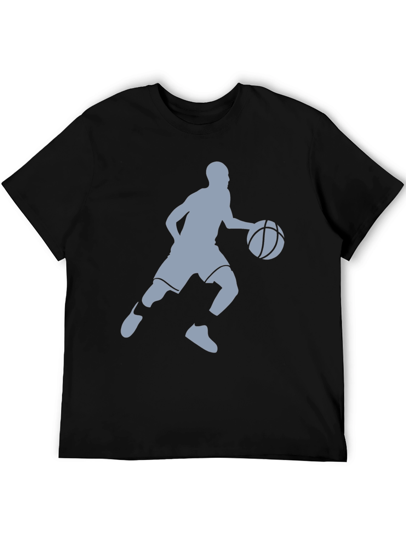 Camiseta Negra Hombre - Silueta Jugador Baloncesto
