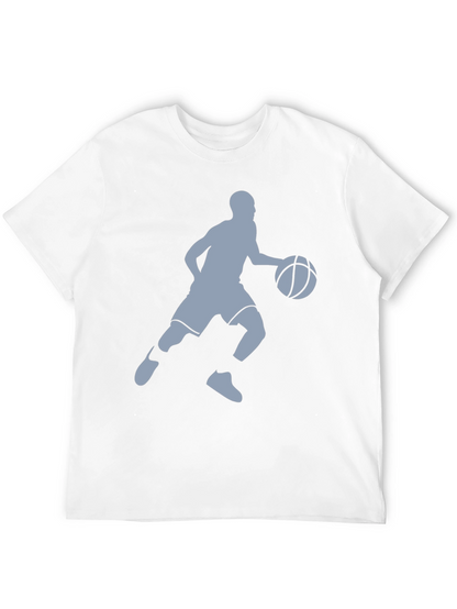 Camiseta Negra Hombre - Silueta Jugador Baloncesto