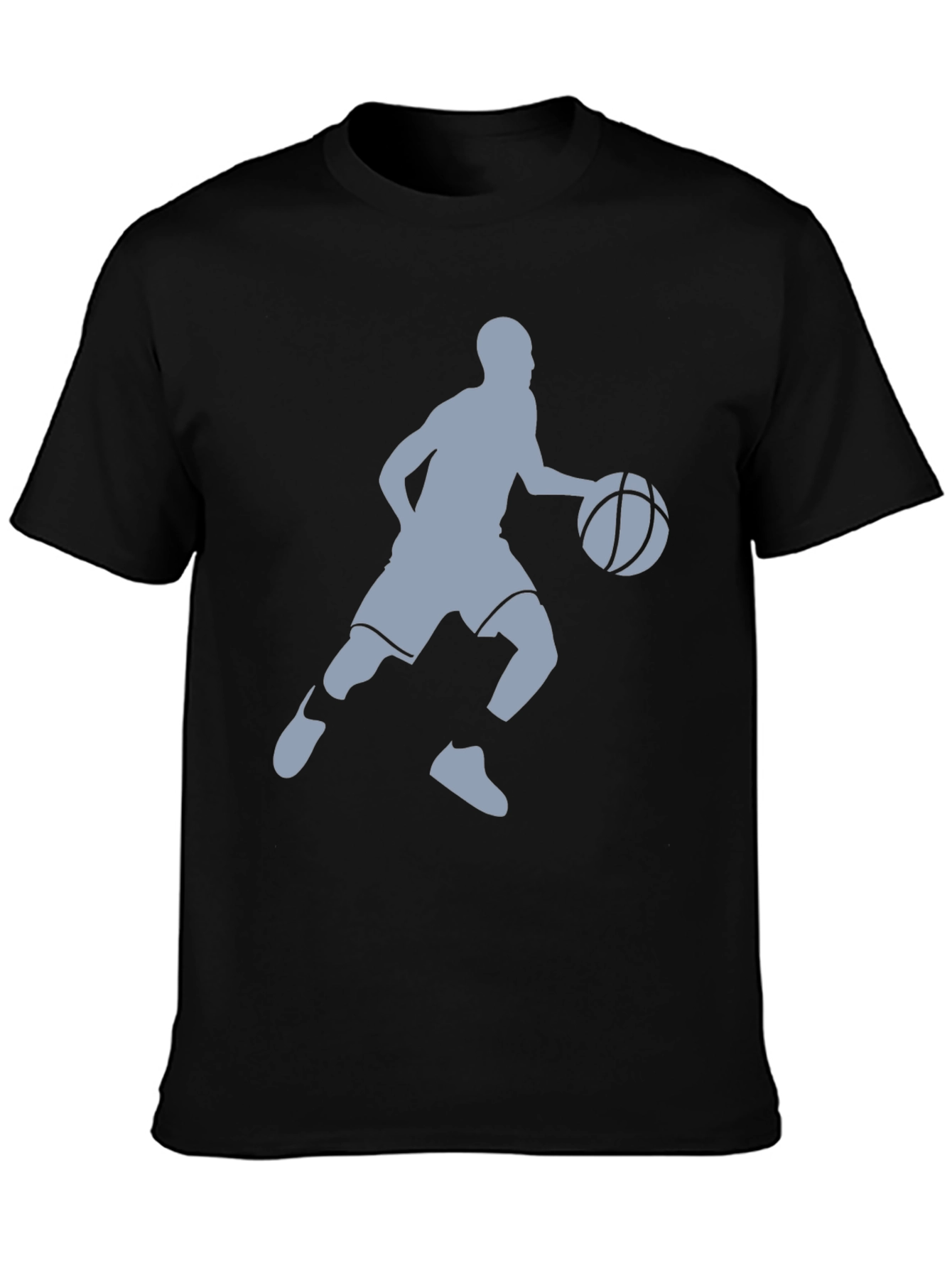 Camiseta Negra Hombre - Silueta Jugador Baloncesto