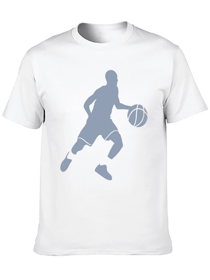 Camiseta Negra Hombre - Silueta Jugador Baloncesto