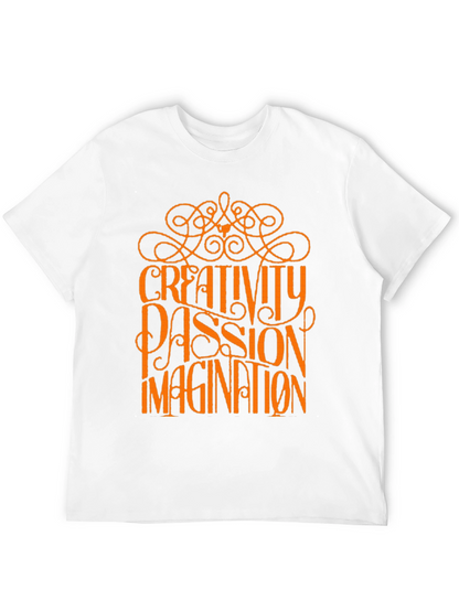 Camiseta Negra con Diseño Creatividad Pasión e Imaginación