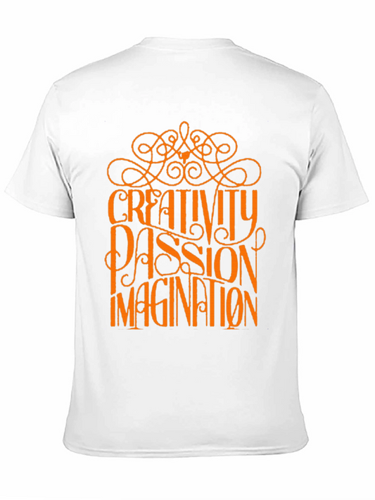 Camiseta Negra con Diseño Creatividad Pasión e Imaginación