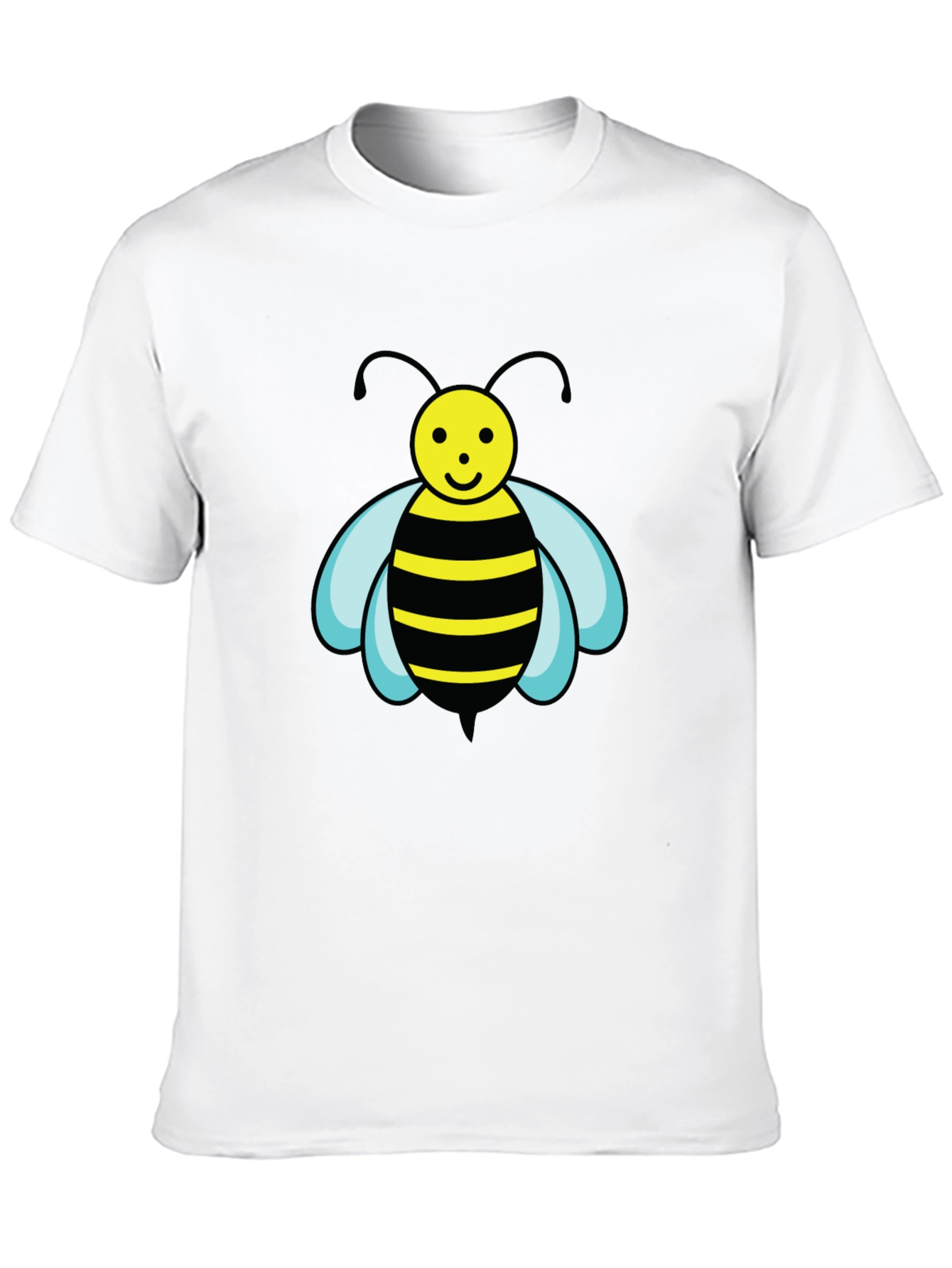 Camiseta Negra con Abeja de Dibujos Animados
