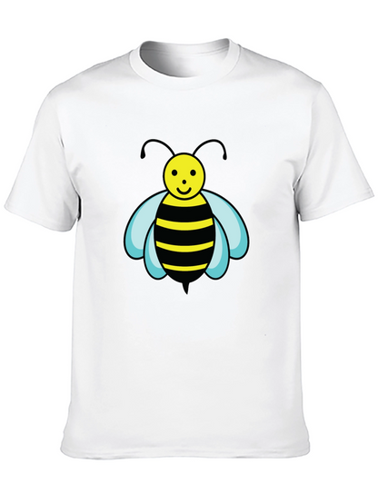 Camiseta Negra con Abeja de Dibujos Animados