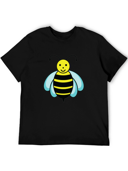 Camiseta Negra con Abeja de Dibujos Animados
