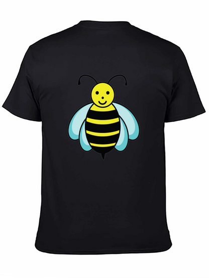 Camiseta Negra con Abeja de Dibujos Animados