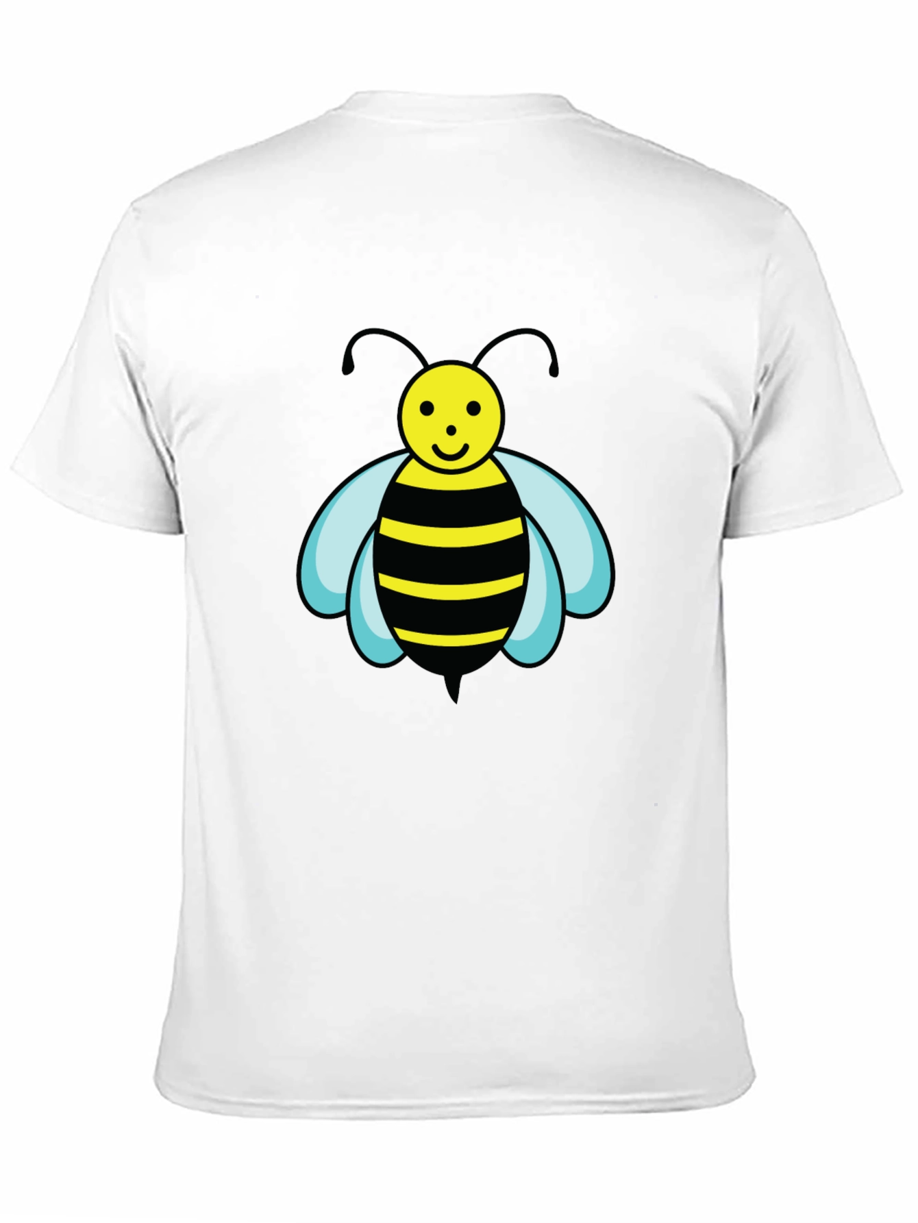 Camiseta Negra con Abeja de Dibujos Animados