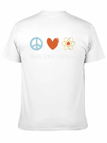 Camiseta Negra Paz Amor Ciencia